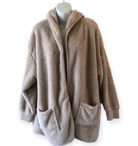 Koolaburra by Ugg Sherpa Cardigan Hooded Jacket Beige SZ XL - £32.92 GBP