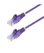 Startech N6PAT15PLS 15FT PURPLE SLIM CAT6 ETHERNET CABLE, SNAGLESS, 100W... - $41.34
