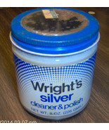 VINTAGE 1989 Wright&#39;s Silver Cleaner Polish Glass Jar &amp; Lid display prop... - $570.18 MXN
