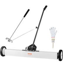 VEVOR 36in Rolling Magnetic Sweeper 55Lbs Adjustable Handle Nail Pickup - $65.90