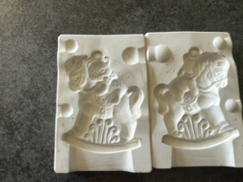 Alberta #375 - Bear on a Rocking Horse Ornament Ceramic Mold - $64.41 MXN