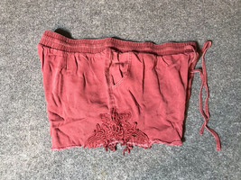 Knox Rose Shorts Red Women&#39;s W19/L3/R14 Elastic Crochet Lace Size XL - £5.34 GBP