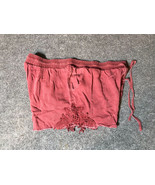 Knox Rose Shorts Red Women&#39;s W19/L3/R14 Elastic Crochet Lace Size XL - £5.38 GBP