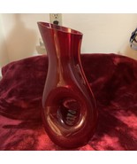 Watra Alicjaglass Hand Made Poland Stunning Ruby Red Glass Vase Unusally... - £50.84 GBP