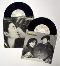 2x John Lennon Yoko Ono 45rpm 7&quot; Singles Just Like Starting OVER/BEAUTIFUL Boys - £8.98 GBP