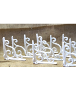12 Cast Iron Brackets White Shelf Wall Braces Corbels Cast Iron Rustic 4... - $24.99