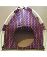Purple Squares Pup Tent Pet Bed for Cats/Dogs or Any Small Pet ~ Made in... - $666.38 MXN