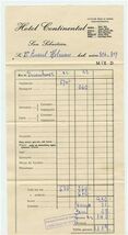Hotel Continental San Sebastian Spain Guest Receipt 1962 - $17.82
