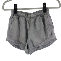 Nike Tempo Womens Brief-Lined Running Shorts Dri-Fit Drawstring Gray XS - $12.59