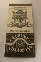 Vintage Matchbook Cover Matchcover Alpine Village Inn Las Vegas NV - £2.41 GBP