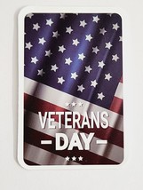 Veterans Day with American Flag Background Military Sticker Decal Embellishment - £1.81 GBP