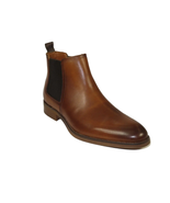 Men&#39;s Slip On Boot STEVE MADDEN Leather Upper Plain Toe Montreux Tan - $2,600.20 MXN