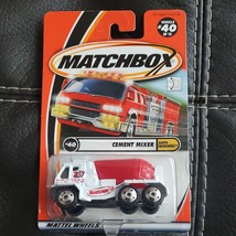 Matchbox Earth Crunchers Cement Mixer Truck White Diecast 1/64 Scale #40 - £6.71 GBP