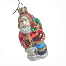 Thomas Pacconi Museum Series Christmas Samta Gifts Chimney Blown Glass Ornament - £10.13 GBP
