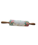 Pioneer Woman ~ Stoneware ~ Rolling Pin ~ PAINTED MEADOWS ~ Acacia Wood ... - €50,92 EUR