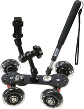 Vidpro Sk-22 Professional Skater Dolly - Rolling Slider For Dlsr Cameras &amp; - £39.61 GBP