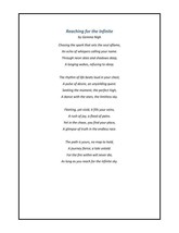 Reaching for the Infinite by Gemma Nigh - Inspirational Poem for Motivat... - $1.00