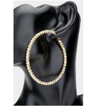 Diamond Hoop Earrings - $50.00