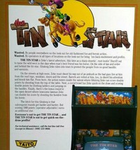 Tin Star Arcade Flyer Original 1984 Video Game Western Cowboy Artwork Vi... - £12.30 GBP