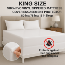 King Size Heavy Weight Vinyl Mattress Cover Zippered, Waterproof, 12" Deep - $19.75