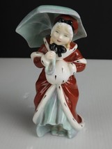 Royal Doulton HN 1936 MISS MUFFET Girl with Parasol Red Coat 5&quot; Figurine - £23.91 GBP