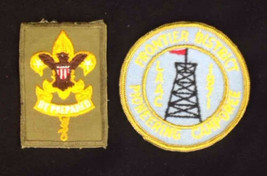 2 Boy Scouts of America Patch Badge Vtg LAAC 1971 Frontier District Be Prepared - £10.00 GBP