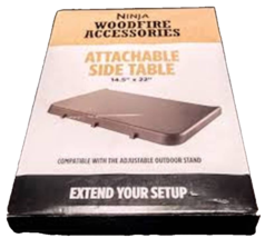 Ninja XSKUSSDTBL Woodfire Grill Attachable Side Table w/3 Side Hooks, Pl... - $26.71