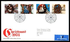 1974 Scotland Uk Gb Fdc Air Mail Cover - Christmas, Edinburgh P4 - £2.21 GBP