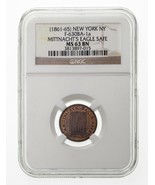 Mittnacht&#39;s Eagle Safe Token New York NY Graded by NGC as MS-63 Brown F-... - $271.64 CAD