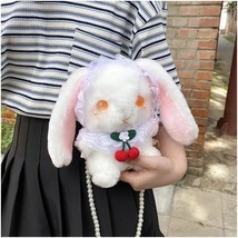 Ny plush toy stuffed unique eyes lace rabbits cuddly plushies cherry necklace crossbody thumb200