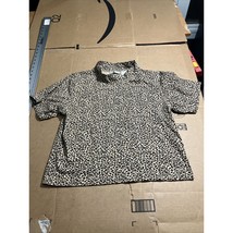 Keneth Too! Cheetah Leopard Animal Print Top Blouse, Women&#39;s Large, Anim... - $9.90