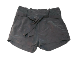 American Eagle Dress Shorts Gray Womens 2 Chino Cloth Belt Pleated High ... - $21.22