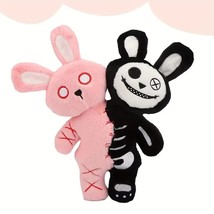 Goth Emo Punk Creepy Cute Duo Two Headed Rabbit Bunny Plush 11.81 in - $25.00