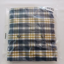 Banana Republic Men's White Blue Gold Plaid Long Sleeve Button-Up Cotton Shirt L image 15