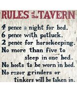 Rules Of The Tavern Sign 1960s Handmade Wood Pub Sign Yarmouth Maine Vin... - €42,84 EUR