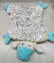 Manhattan Toys Lou Lamb Baby Security Blanket white satin aqua blue purp... - £77.84 GBP