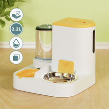 Automatic Dog Feeder Water Dispenser - Stainless Steel Feeding Bowl, Large Capac - £57.34 GBP