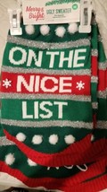 Dog Sweater “On The Nice List” Size Medium Christmas Festive NEW - £8.01 GBP