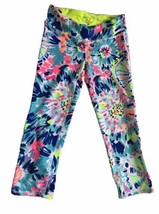 Lilly Pulitzer Luxletic Leggings The Weekender Crop Mermaid Cove Medium NWOT - £68.36 GBP