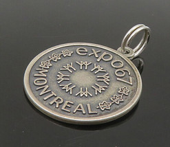 925 Sterling Silver - Vintage Montreal Expo 97 Dark Tone Pendant - PT18936 - £24.62 GBP