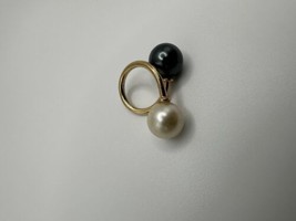 Vintage Napier Gold Faux Pearl Ring Size 3 - £11.85 GBP