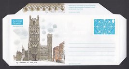 Great Britain: 1989 Ely Cathedral. Aerogramme. Ref: P0116 - £0.98 GBP