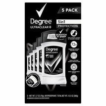 Degree Men UltraClear+ Antiperspirant Deodorant, Black &amp; White, 2.7 oz, 5-count - £19.74 GBP