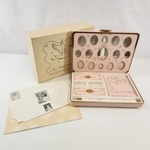 Vintage 1950s Baby&#39;s Treasure Chest Keepsake Box Memento Pink Anson NOS - £19.32 GBP