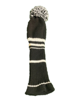 Knit Fuzzy Pom Pom Striped Vintage Golf Driver 1-Wood Headcover Please S... - £6.91 GBP