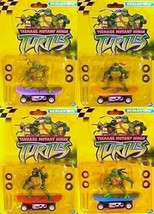 4pc SET 2004 Foreign Teenage Mutant Ninja Turtles HO Slot Car Micro Scal... - £156.61 GBP