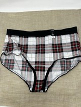 Torrid Cheeky Cloud Dancer Tartan Plaid Elastic Waist Sexy Brief Panty S... - $361.50 MXN