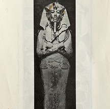 1942 Egyptian Gold Coffin Tutankhamun Print Antique Ephemera 8 x 5  - $19.99