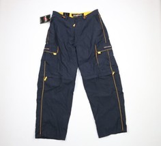 NOS Vtg 90s Streetwear Mens Large Convertible Baggy Wide Leg Cargo Pants... - £69.55 GBP