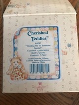 RARE Cherished Teddies &quot;Holding On To Someone Special&quot; 916285 Exclusive ... - £69.55 GBP